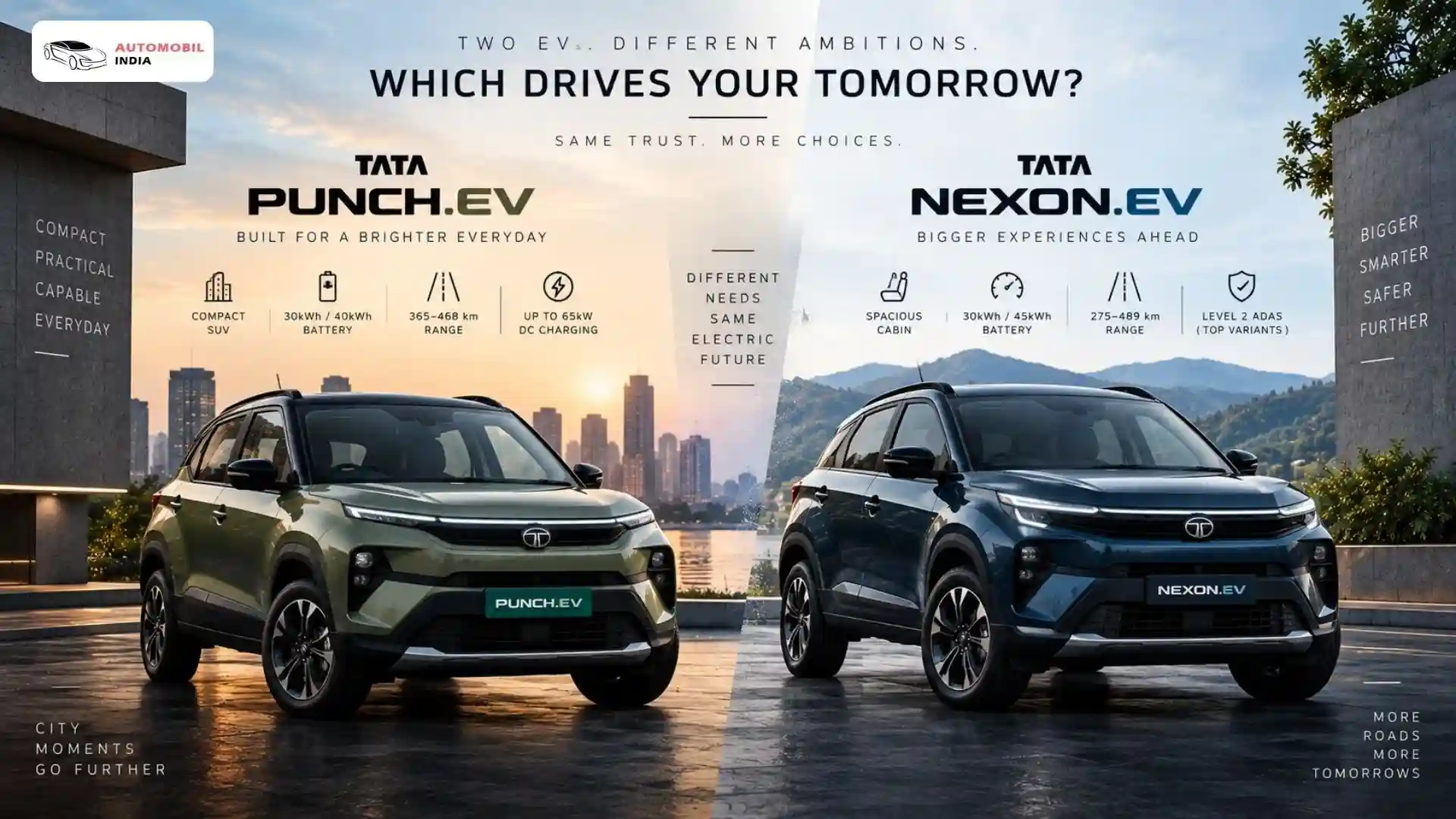 Tata Punch EV vs Nexon EV: Range, Charging, Features and Price Comparison
