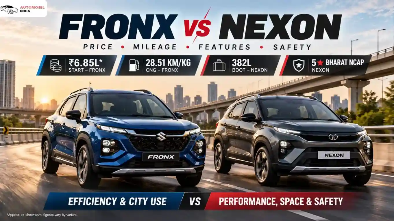 Maruti Fronx vs Tata Nexon: Price, Mileage and Features Compared
