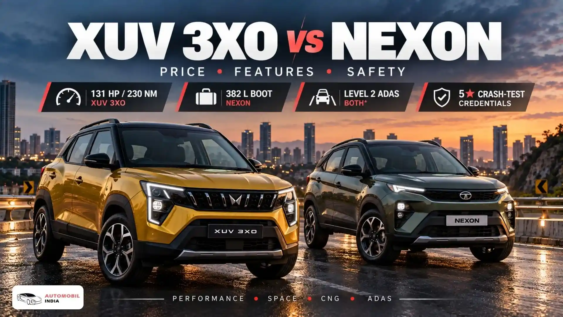 Mahindra XUV 3XO vs Tata Nexon: Price, Features and Safety