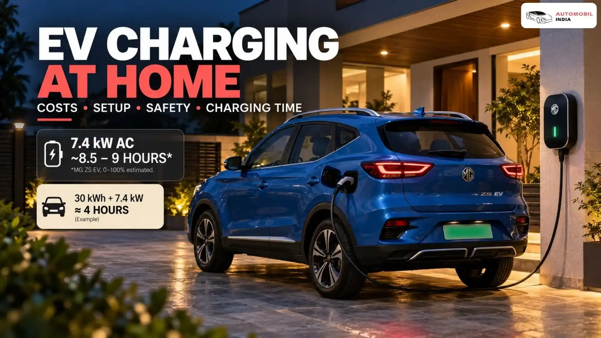 EV Charging at Home: Costs, Setup, Safety and Charging Time