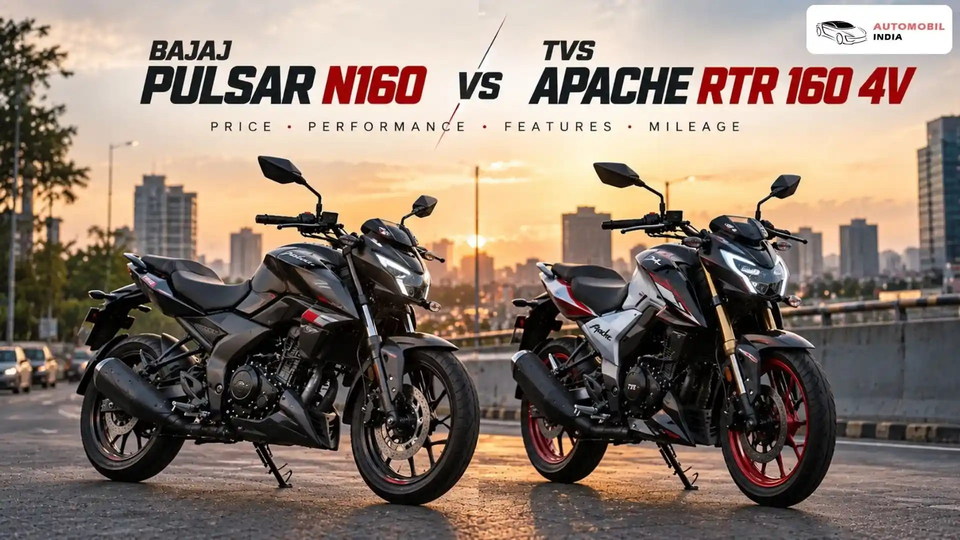 Bajaj Pulsar N160 vs TVS Apache RTR 160 4V: Complete Comparison