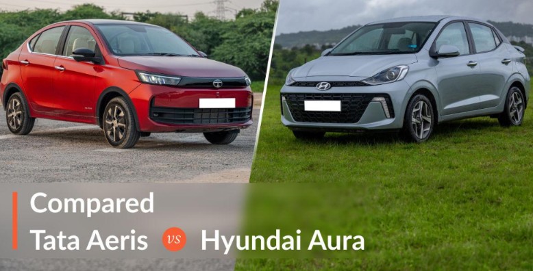 Tata Aeris vs Hyundai Aura: Compact Sedan Comparison