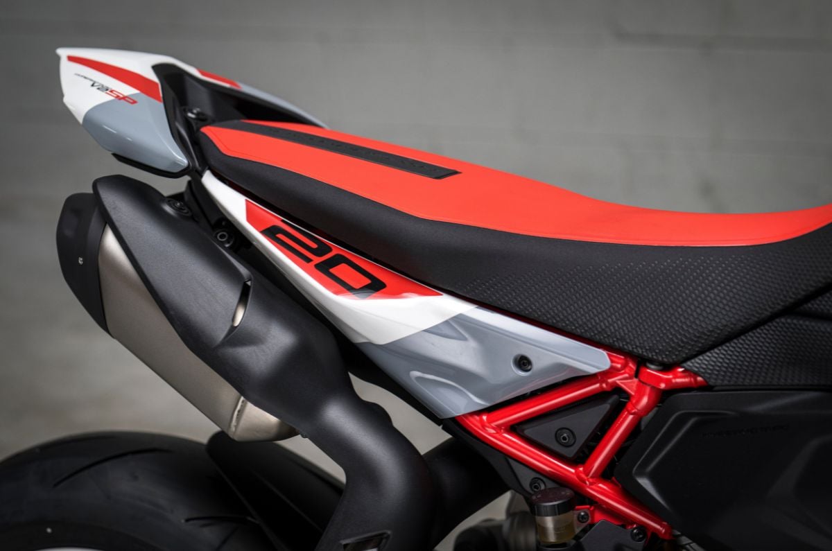 Hypermotard V2's new monocoque frame.