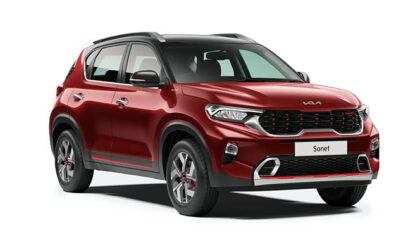 Kia Sonet - Intense Red/ Aurora Black Pearl