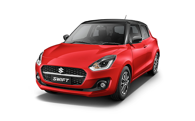 Maruti Suzuki Swift - Solid Fire Red with Pearl Midnight Black Roof