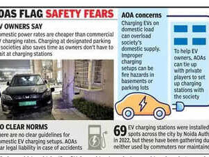 AOA’s Rs 25k fine on electric vehicle owner sparks a debate over charging infra in Noida’s societies