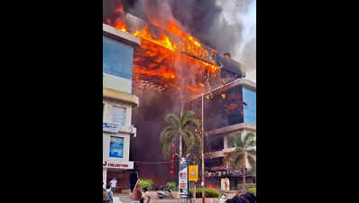 Fire erupts in commercial complex, 12 motorcycles damaged