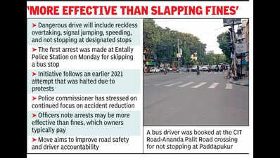 Cops start arresting bus drivers for rash driving to make city roads safer