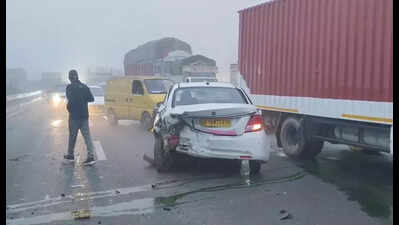 More fog, more accidents: Canal plunge in Mansa, pile-up in Bahadurgarh