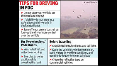 Fog safety awareness initiative at 5 toll plazas