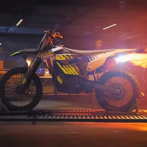 Triumph F 250-X with a Flamethrower in 007 First Light