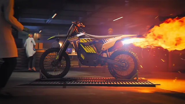 Triumph F 250-X with a Flamethrower in 007 First Light