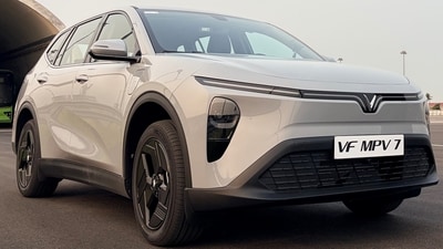 The VinFast VF MPV 7 features a three-row layout with flexible seating and a claimed range of over 500 km.