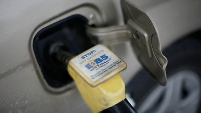 Ethanol is basically ethyl alcohol that is made from molasses, grains and farm waste.