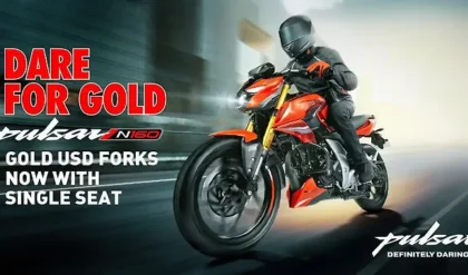 Bajaj Pulsar N160 Golden USD Fork Launched at Rs. 1.22 Lakh