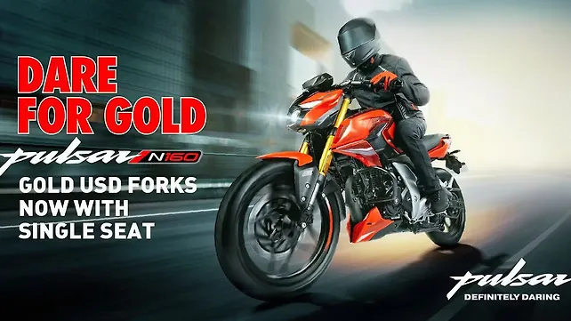 Bajaj Pulsar N160 Golden USD Fork Launched at Rs. 1.22 Lakh