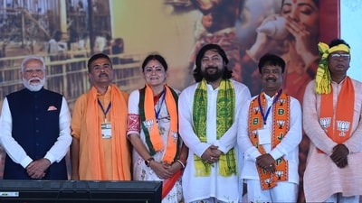 Nisith Pramanik was with the TMC until 2019, when he defected to the BJP and won the Cooch Behar Lok Sabha seat. (Samir Jana/Hindustan Times)