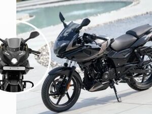 The updated Bajaj Pulsar 220F now features a new LED headlamp with integrated daytime running lights and LED turn indicators.