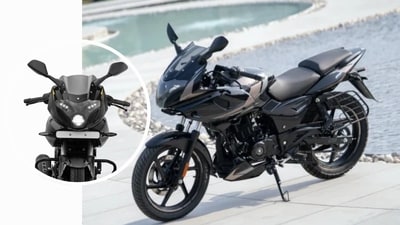 The updated Bajaj Pulsar 220F now features a new LED headlamp with integrated daytime running lights and LED turn indicators.