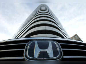 FILE PHOTO: The logo of Honda Motor Co is pictured in front of the company headquarters in Tokyo