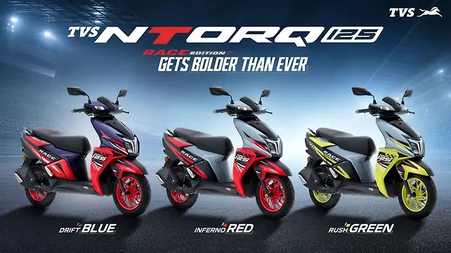 2026 TVS Ntorq 125 Race Edition Available in Three Colours