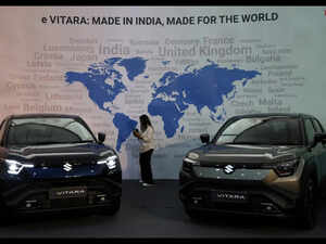 Maruti Suzuki's e Vitara SUV at company's Gujarat plant