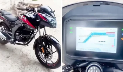 Upcoming Bajaj Pulsar 125 spotted with TFT display
