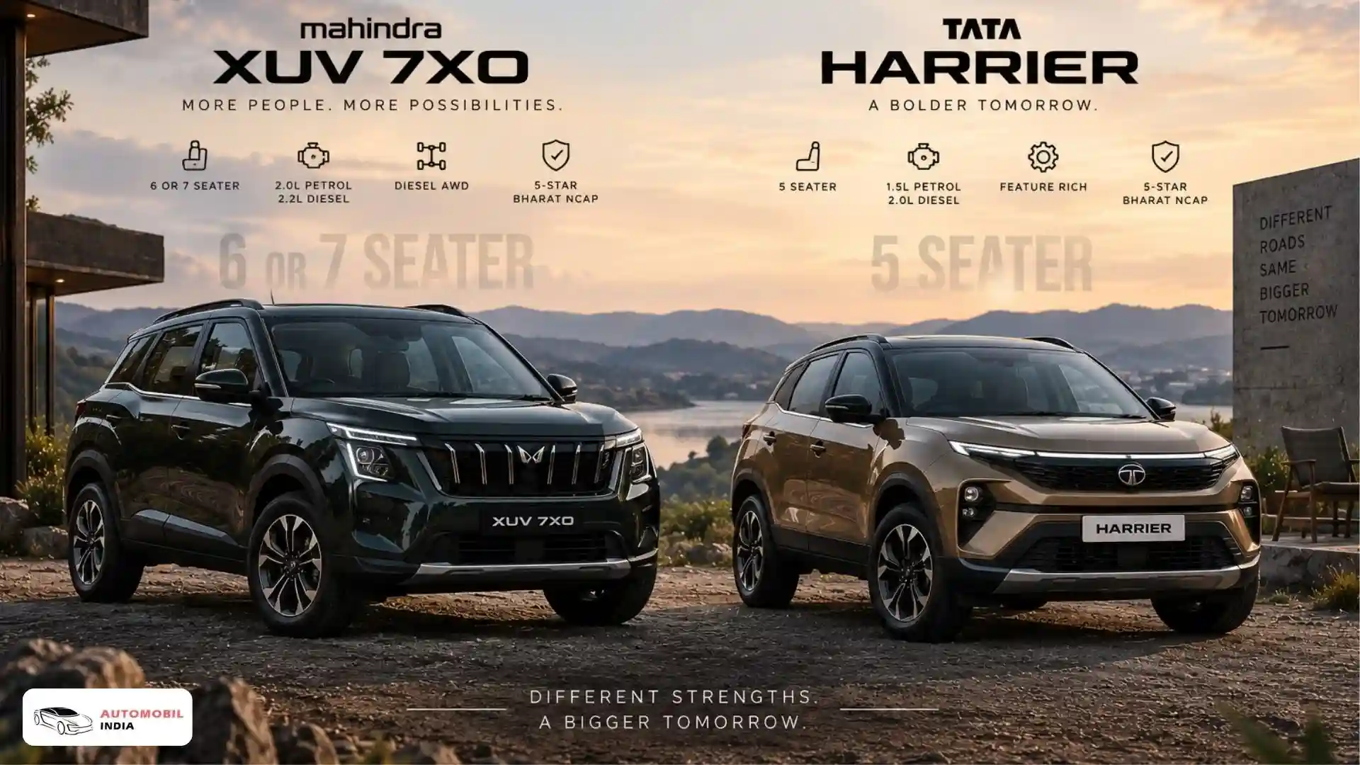 Mahindra XUV7XO vs Tata Harrier